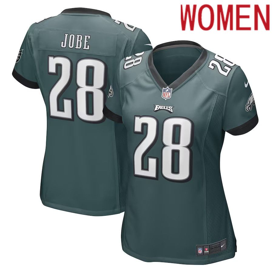 Women Philadelphia Eagles #28 Josh Jobe Nike Midnight Green Game Player NFL Jersey->women nfl jersey->Women Jersey